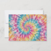 Carte De Remerciements Rainbow Tie Dye Anniversaire moderne (Dos)