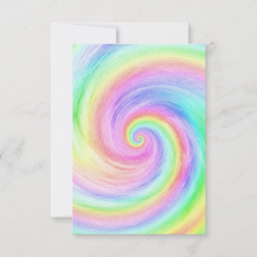 Carte De Remerciements Rainbow tie Dye Wave Ocean (Devant)
