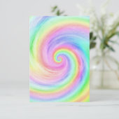 Carte De Remerciements Rainbow tie Dye Wave Ocean (Debout devant)