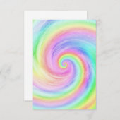 Carte De Remerciements Rainbow tie Dye Wave Ocean (Devant / Derrière)