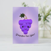 Carte De Remerciements Raisin Pour Les Raisins (Debout devant)