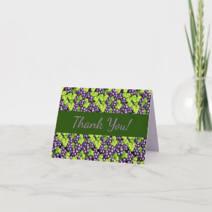 Carte De Remerciements Raisins Violets sur une Vigne