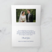 Carte De Remerciements Rames de rame initiale photo (Intérieur)