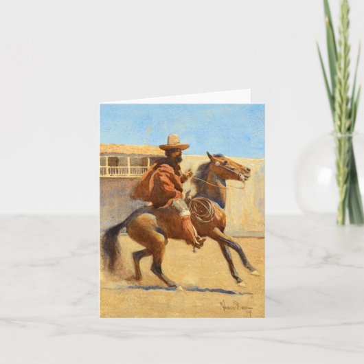 Carte De Remerciements Ranchero de la vieille Californie par Maynard Dixo (Devant)
