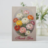 Carte De Remerciements Ranunculus Flower Ranunculus Lovers (Debout devant)
