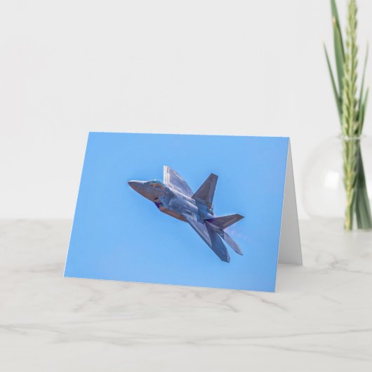 Carte De Remerciements Raptor F-22A de Lockheed Martin (Devant)
