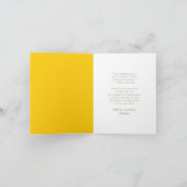 Carte De Remerciements Rayures diagonales jaunes Photo Graduation moderne (Intérieur)