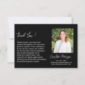 Carte De Remerciements Réalisateur Agent immobilier Référencement & (Devant)