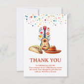 Carte De Remerciements Réception de mariage sur le thème de la fête mexic (Devant)