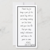 Carte De Remerciements Réception simple et élégante (Devant)