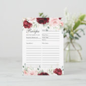 Carte De Remerciements Recette Florale Rose Brousse De Bourgogne Pour Car (Debout devant)