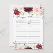 Carte De Remerciements Recette Florale Rose Brousse De Bourgogne Pour Car (Devant)