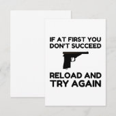 Carte De Remerciements Recharger l'arme (Devant / Derrière)