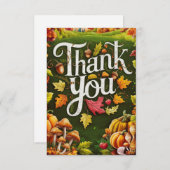 Carte De Remerciements Récolte colorée Automne automne (Devant / Derrière)