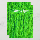 Carte De Remerciements Récolte de graines d'herbe verte (Devant / Derrière)