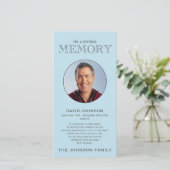 Carte De Remerciements Reconnaissance commémorative bleue en pastel de (Debout devant)