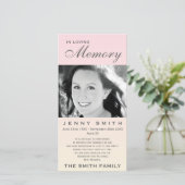 Carte De Remerciements Reconnaissance commémorative de famille d'Ombré de (Debout devant)