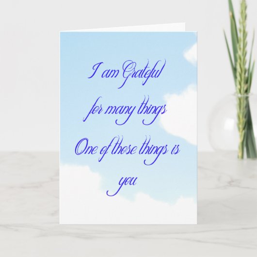 Carte De Remerciements Reconnaissant pour vous (Devant)