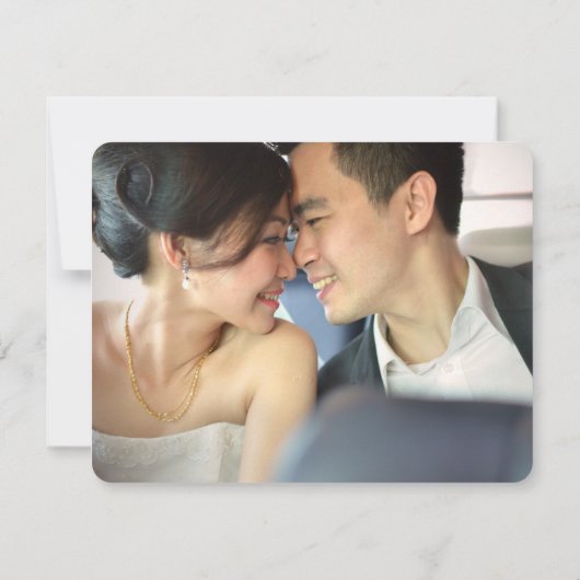 Carte De Remerciements Rectangle classique Double Bonheur Mariage chinois (Dos)