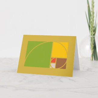 Carte De Remerciements rectangles en spirale Fibonacci et rapport doré