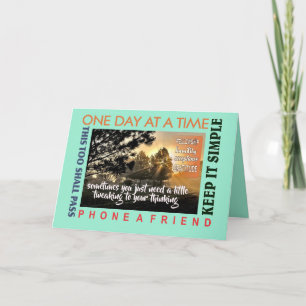 Carte De Remerciements Récupération en 12 étapes - fiche de voeux 25