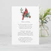 Carte De Remerciements Red Cardinal Funeral Memorial Card (Debout devant)