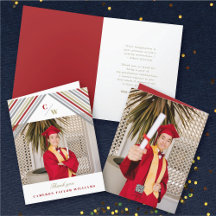 Red Diagonal Stripes Photo Moderne Graduation