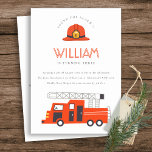 Carte De Remerciements Red Firetruck Engine Kids N'importe quel âge Anniv<br><div class="desc">A Fun Cute Boys FIRE TRUCK THEME BANTHDAY Collection.- c'est une Elégante Simple Minimal sketchy Illustration de camion de feu rouge avec casquette pompier, parfait pour votre fête d'anniversaire. Il est très facile de customiser, avec vos données personnelles. Si vous avez besoin d'un autre produit correspondant ou de la personnalisation,...</div>