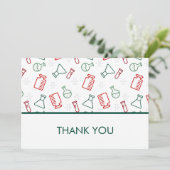 Carte De Remerciements Red Green Laboratory Science Logo d'entreprise (Debout devant)