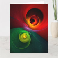 Red Green Yin Yang Moderne Motif d'art Abstrait #2