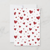 Carte De Remerciements Red Hearts Pattern Valentine's Day Custom Card (Dos)