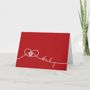 Carte De Remerciements Red Knot Union Double Bonheur Mariage chinois