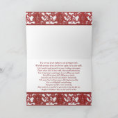 Carte De Remerciements Red Lace Motif Valentine's (Intérieur)