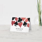 Carte De Remerciements Red Parties scintillant Destiny Las Vegas Mariage (Devant)