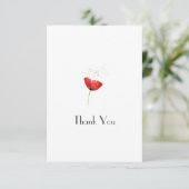 Carte De Remerciements Red Poppy (Debout devant)