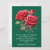 Carte de remerciements Red Roses (Devant)