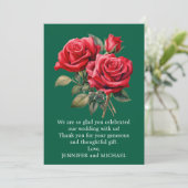 Carte de remerciements Red Roses (Debout devant)