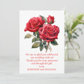 Carte de remerciements Red Roses (Debout devant)