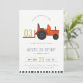 Carte De Remerciements Red Rust Farm Tractor Enfants N'importe quel âge A (Debout devant)