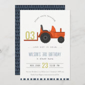 Carte De Remerciements Red Rust Farm Tractor Enfants N'importe quel âge A (Devant / Derrière)