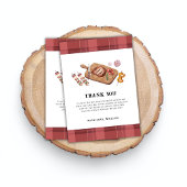 Carte De Remerciements Red Rustic Plaid Country Baby Q Baby shower