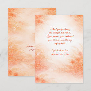 Carte De Remerciements Red Seigaiha – Japanese Wedding Collection