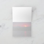 Carte De Remerciements Red Sunset Olympic Mountains All Occasion Blank (Intérieur)