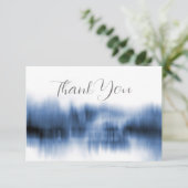 Carte De Remerciements Réflexion bleue (Debout devant)