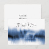 Carte De Remerciements Réflexion bleue (Devant / Derrière)