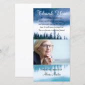 Carte De Remerciements Réflexion commémorative de lac thank You de (Devant / Derrière)