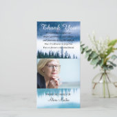 Carte De Remerciements Réflexion commémorative de lac thank You de (Debout devant)