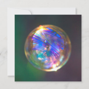 Carte De Remerciements Réflexion de bulle flottante