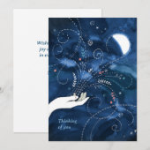 Carte De Remerciements Réflexion de la demi-lune sur vous (Devant / Derrière)