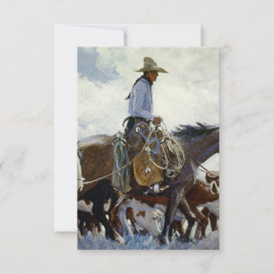 Carte De Remerciements « Regardant son déplacement » Art occidental par W